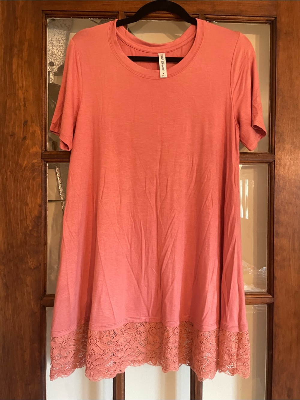 Zenana Signature Pink Crewneck mini Dress
